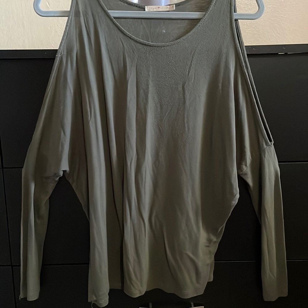 Olive green top.  Size M.